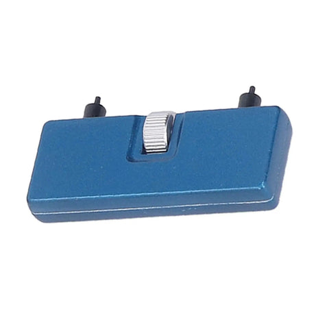 Close-up of adjustable holder from Watch Back Removal Repair Kit with case opener and removable plastic pins