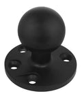 Rugged Aluminum Tablet Stand With 2.25 Inch Ball Mount for Farm and Warehouse Use focusing on black ball head mount.