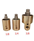 Brass Rotary Union Workhorse For High Speed High Temperature Cooling Water Line 1 Way Connector With Right Handed Thread Left Or Right Setup HD25 Compatible For Industrial Cooling Systems And Precision Applications, 1/8 1/4 3/8 sizes