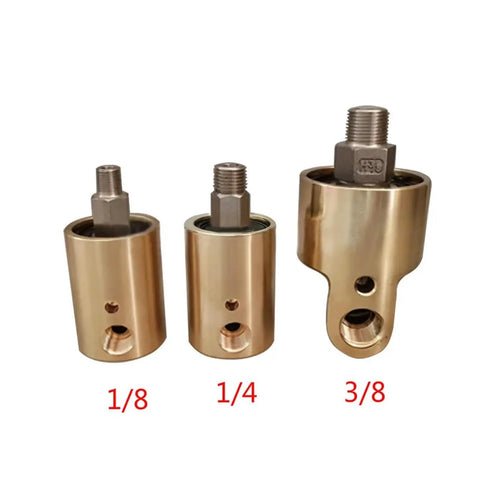 Brass Rotary Union Workhorse For High Speed High Temperature Cooling Water Line 1 Way Connector With Right Handed Thread Left Or Right Setup HD25 Compatible For Industrial Cooling Systems And Precision Applications, 1/8 1/4 3/8 sizes