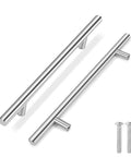 5 Pack Stainless Steel Kitchen Cabinet Handles T Bar Drawer Pulls 12 Inch Length With 7.5 Inch Center Spacing Satin Brushed Nickel Hardware