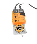 High Torque Damper Actuator With No Sweat Setup For Smooth HVAC Climate Control And Hella Durable Building Automation, top view with connectors.