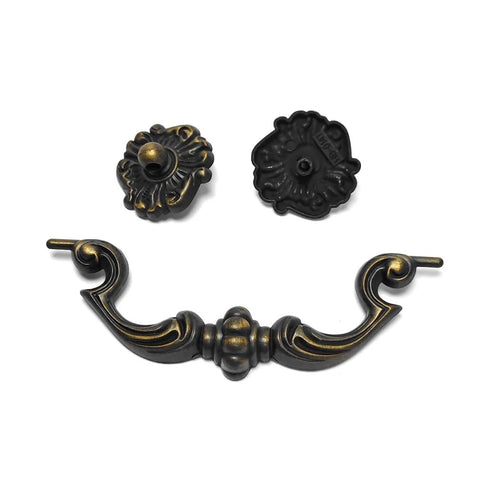 10 Pack 4.5 Inch Center To Center Bail Drawer Pull Antique Brass Swing Dresser Handle Vintage Style Zinc Alloy Durable Hardware