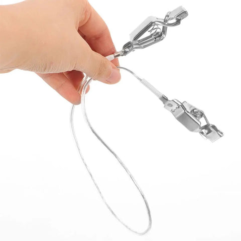 Pro Grade Fencing Cable Clips Set For Head Line And Body Cord Stainless Steel Clips For Adult Masks Foil Training Gear