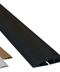 Low Profile Rubber Duct Cord Cover For Floor Cables, 10 Feet, Black, Center Channel Slit for No Hassle Install Over Wires