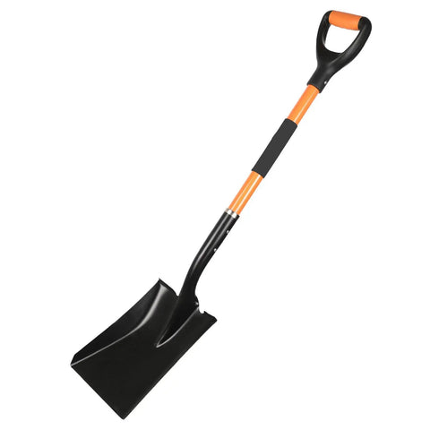 Heavy Duty Flat Shovel Workhorse With 41 Inch Long Durable Handle And Blade For Construction, Landscaping, Gardening, And Snow Removal