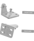 Commercial Grade Metal Refrigerator Door Hinges For Cooler And Freezer With Silky Smooth Motion And Knockout Durability For Zero Sweat Home Or Commercial Fridge Repairs That Truly Nail It Down - Front and rear view.