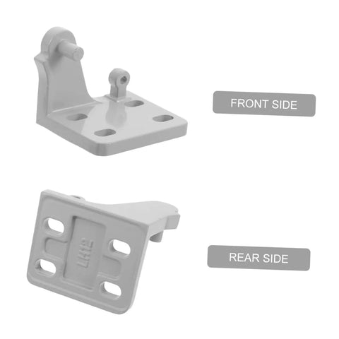 Commercial Grade Metal Refrigerator Door Hinges For Cooler And Freezer With Silky Smooth Motion And Knockout Durability For Zero Sweat Home Or Commercial Fridge Repairs That Truly Nail It Down - Front and rear view.