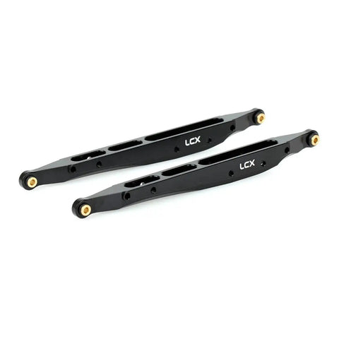One Tenth RC Crawler Rear Trailing Arms CNC Machined Aluminum Beefed Up Upgrade For Axial RBX10 RYFT AXI03009 AXI03005 Performance Boost Easy Install Durable Linkage For Rock Crawling black rear trailing arms set