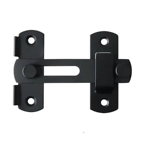 Heavy Duty Stainless Steel Sliding Bolt Door Latch Featuring Smooth Auto Return Flip Lock For Tough Patio Barn Gate Large Size Garage Shed Secure It Tight Today in black finish.