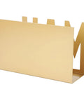 Sturdy Metal Desk Mail Organizer With Stylish Hollow Cutout For Bills, Letters And Papers Gold Finish Office Supplies Durable Iron Construction