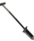 NX6 Tempered Steel 36 Inch Shovel With Double Serrated Blade And Wide Non Slip Foot Pegs For Heavy Duty Digging Root Removal