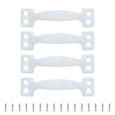 Pack Of 4 Bow Shaped Metal Pull Handles For Cabinets, Wardrobes, Cupboards, Drawers, Gates, Fences, And More With Easy Install