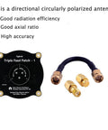 5.8GHz Triple-Feed Patch Antenna With 9.4dBi Beefed-Up High Gain, Directional Circular Polarization LHCP RHCP, 50 Ohm SMA Terminator, Built For FPV Racing Drones Like Eachine EC800D with terminator and cable
