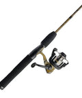 Camo Spinning Rod And Reel Combo With Two Piece 6 Foot 6 Inch Rod, Clear Tip Design, Mossy Oak Bottomland Pattern, Durable Yet Sensitive Gear