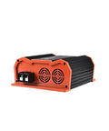 Heavy Duty Dc To Dc Dual Battery Charger 60Amp 720Watt Plug And Play Smart Converter rear view with cooling vents.