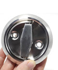 Round Recessed Pull Handle For Cabinets And Furniture 2.91 Inch By 0.55 Inch Concealed Brushed Stainless Steel Door Knob For Modern Bedroom Doors