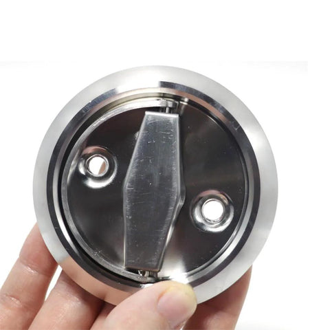 Round Recessed Pull Handle For Cabinets And Furniture 2.91 Inch By 0.55 Inch Concealed Brushed Stainless Steel Door Knob For Modern Bedroom Doors