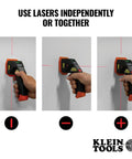 Electronic Stud Finder Pro Grade Ultra Handy With Cross Line Lasers, Bubble Level And LED And Audio Alerts For Wood And Metal Studs, Class 3R Laser 15 Feet In All Directions, Batteries Included, wall laser modes