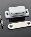 12 Pack Beefy Magnetic Cabinet Door Catches For Kitchen And Bathroom White 15 Lb Strong Pull Closures With Screws Included