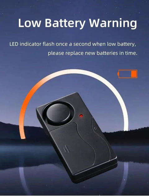 Wireless Anti Theft Vibration Alarm For Doors And Windows With 4 Sensors And 2 Remote Controls 110dB Loud Burglar Alarm low battery warning