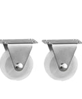 Lightweight White Swivel Casters With Fixed And Rotating Wheel Sets For Furniture And Carts Easy Glide Low Resistance Rolling