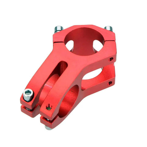 31.8mm 45mm Bike Stem Short Handlebar Stem For Mountain Road BMX MTB Fixie Cycling Aluminum Alloy Red With Beefy Four Bolt Clamp