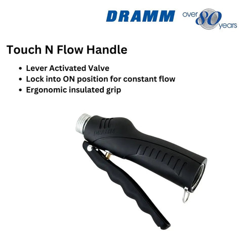 Touch N Flow handle for Kaleidoscope Rain Wand 16-Inch Touch-N-Flow With Trigger Shut-Off Valve And Lock