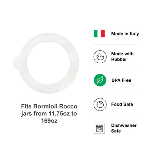 Replacement Rubber Gaskets For Fido Jars 3.5 Inch Pack Of 6, Food Grade, Snug Seal For 11.75 Oz To 169 Oz Jars, Easy Hand Wash, Durable And Flexible Fit For Canning And Storage. White rubber gasket ring, 3.5 inch, for Fido jars 11.75oz to 169oz