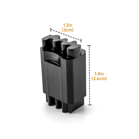 Close-up of Mofun double-headed cam locking tool for Harley Twin Cam engines; black block with three top lobes