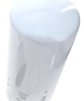 Heavy Duty Spin On Lube Filter 51792 Built Tough With High Dirt Holding Capacity, vertical view of white cylindrical filter