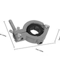 Rotatable Aluminum Mini Bench Vise Clamp With Table Clamp For Rotary Tools, dimensions shown, ideal for woodworking fixture.