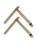 2 Pack 180 Degree Folding Lid Support Hinges For Cabinets And Furniture, 4 Inch Brass Bronze Finish, top view