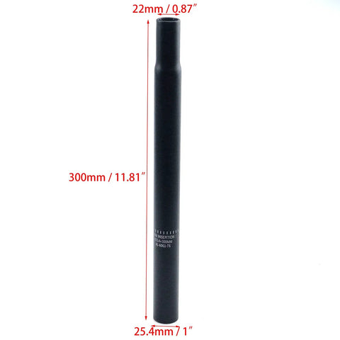 1 Inch Aluminum Bike Seat Post 300mm Length For Road And Mountain Bikes Easy Install Rust Resistant Alloy Seat Tube