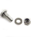 Solid Aluminum Soft Mount Vacuum Line Fitting Kit For 10mm Silicone Hose With Lock Nut Washer And O Ring Seal Universal Upgrade For Custom Builds And Street Rigs, shown with nut and washer