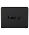 Heavy Duty Business Nas Server Rocking A Celeron Dual Core Chipset And Six Gigs Of Snappy Ram Hooked To Blazing Nvme Ssd Cache Plus Massive Storage Array Built For Smooth Daily Ops And Team Files Straight Out The Box - front view with Synology logo.