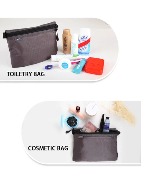 On The Go Dopp Kit Toiletry Bag For Men Water Repellent Nylon Travel Pouch with toiletries; cosmetic bag with accessories