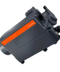 Heavy Duty Air Vacuum Pump Straight Up Killer Suction With Rock Solid Durability For Low Noise Steady Airflow And Reliable Industrial Work Compatible With RD0360A R5 Model, gray design with orange stripe.