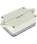 Rugged ABS Electrical Junction Box IP65 Weatherproof Dustproof Enclosure Built To Last With Clear PC Cover Universal Project Box in light gray