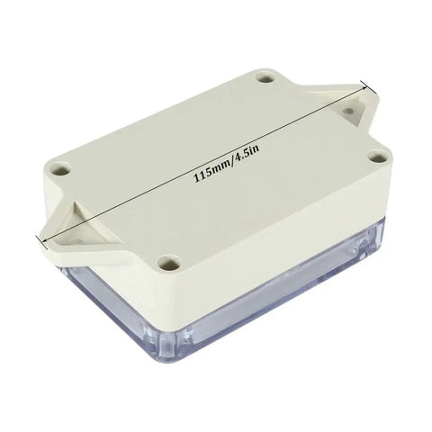 Rugged ABS Electrical Junction Box IP65 Weatherproof Dustproof Enclosure Built To Last With Clear PC Cover Universal Project Box in light gray