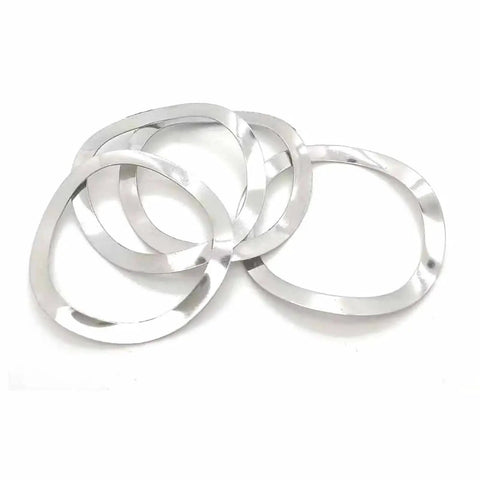 Flat Washer Kit Set M3 M4 M5 M6 M8 M10 M12 M16 M19 In 304 Stainless Steel Three Wave Crest Type Spring Washer Gasket Assortment 350 Pcs Durable And Beefy, three-wave stainless washers