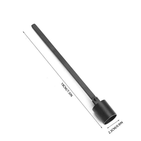 7.5 Inch Long Handle Candle Snuffer With Straight Tube For Tea Lights And Votive Candles Black Stainless Steel Wick Extinguisher