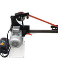 Straight Fire Heavy Duty Belt Sander Grinder With 71 Inch Sanding Belt And Three Grinding Wheels For Metal Polishing Smooth Operator featuring motor and sanding belt setup.
