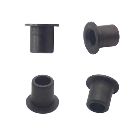 Close-up view of 12 Pack C Hub Bushing Sleeves for 1/10 RC Car Truck, showing black metal bushings in different angles.