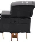 Parking Brake Motor And Window Lifter Switch Kit 2 Piece Black ABS Housing For Mercedes Benz Smart Forfour 454 2004 2006 OEM Spec Durable Build Easy Install Plug And Play OEM Style Replacement, close-up black ABS window switch