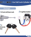 Lock Cylinder Set For Hyundai Elantra 2011-2016 Plug-And-Play Ignition Switch Front Left Door Lock And Two Universal Keys Replacement Part
