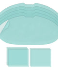 Large Viewing Screen Replacement Lens Set For LYG Q800D Welding Helmet, 5 Outer And 5 Inner Lenses displayed against a white background.