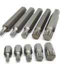 Chrome Vanadium Socket And Wrench Auto Repair Combo Kit Builds Tough Grabs Rusty Bolts Ready To Roll In The Garage Marked Sizes with various hex tool bits.