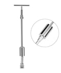 DIY Auto Body Dent Repair Kit with slide hammer, detail view of silver metal tool for car dings and hail damage