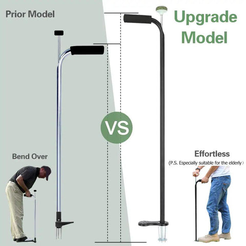 Comparison of Back-Saving Stand Up Weeder With 37 Inch Handle For Root Removal No Bend Ergonomic Weed Puller with prior model